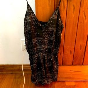 Black and gold romper